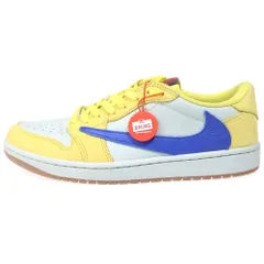 NIKE (ナイキ) ×TRAVIS SCOTT WMNS AIR JORDAN 1 RETRO LOW OG CANARY トラヴィススコット ウィメンズ エアジョーダン1 ローカットスニーカー イエロー US11/28cm DZ4137-700