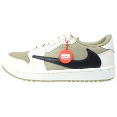 NIKE (ナイキ) ×TRAVIS SCOTT AIR JORDAN 1 LOW GOLF NRG NEUTRAL OLIVE トラヴィススコット エアジョーダン1 ゴルフ ローカットスニーカー カーキ US9/27cm FZ3124-200