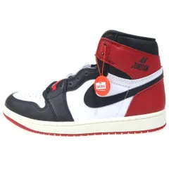 NIKE (ナイキ) AIR JORDAN 1 RETRO HIGH OG BLACK TOE REIMAGINED エアジョーダン レトロ ブラックトゥリイマジンド ハイカットスニーカー US9.5/27.5cm DZ5485-106