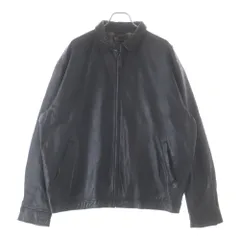 POLO RALPH LAUREN (ポロラルフローレン) 90s VINTAGE NO PONY LEATHER JACKET ノーポニー 馬ナシ チンストラップ YKKジップ 裏地チェック レザー スイングトップジャケット ブラック