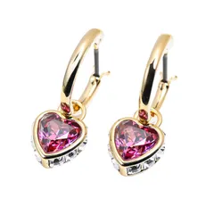 ◆[Swarovski] スワロフスキー ピアス Stilla ドロップピアス ハート レッド×クリア×ローズゴールド 5684760 ジュエリー [並行輸入品] 0eea19bd