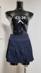 ネイビー プリーツ ミニ スカート S