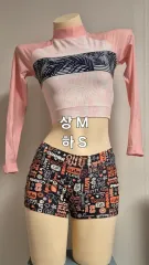 TOPTEN10 トップテン10 ラッシュガード トップス M + ハーフパンツ レギンス S セット