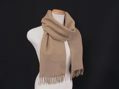 GIORGIO ARMANI ジョルジオアルマーニ ウール100％ マフラー ショール ストール 防寒具 レディース メンズ ブラウン系 DJ9242