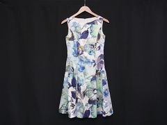 ANAYI アナイ シルク×コットン 総柄 ノースリーブ ワンピース 表記サイズ 38 洋服 レディース アイボリー系×マルチカラー DM1327