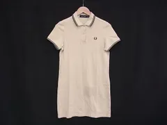 ■新品同様■ FRED PERRY フレッドペリー コットン等 半袖 ポロシャツワンピース 表記サイズ UK10(9～11号)  洋服 ベージュ系 DM1388