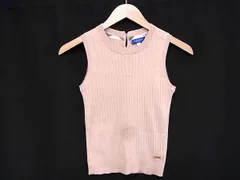 ■極美品■ BLUE LABEL CRESTBRIDGEブルーレーベル クレストブリッジ アセテート ノースリーブ 38 洋服 ピンクベージュ系 DM1418