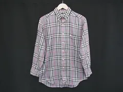 Burberrys バーバリーズ ノバチェック コットン100％ 長袖 Yシャツ シャツ トップス 表記サイズ M 洋服 メンズ グレー系 DM1424