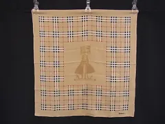 Burberrys バーバリーズ チェック柄 スカーフ ストール ショール レディース メンズ ベージュ系×マルチカラー DM2044