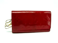 LOUIS VUITTON ルイヴィトン M91976 モノグラムヴェルニ ミュルティクレ4 4連 キーケース 鍵入れ ポムダムール レッド系 DM0626