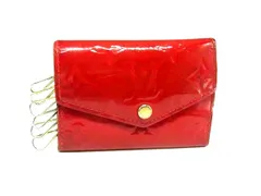 LOUIS VUITTON ルイヴィトン M90900 モノグラムヴェルニ ミュルティクレ6 6連 キーケース 鍵入れ レッド系 DM0642