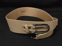 Max Mara マックスマーラ レザー シルバー金具 ベルト 表記サイズ S レディース ベージュ系 DM3384のサムネイル