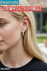 スワロフスキー デクステラ フープピアス オクタゴン ホワイト Sサイズ 5618307 Swarovski ギフト プレゼント