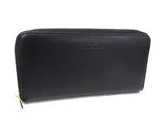 ■新品同様■ BARCOS バルコス レザー ラウンドファスナー 長財布 ウォレット 札入れ 小銭入れ メンズ レディース ブラック系 DM3839