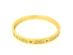 ■極美品■ COACH コーチ シグネチャー ラインストーン バングル アクセサリー レディース ピンクゴールド系 DM3893