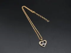 NINA RICCI ニナリッチ ラインストーン ハート ネックレス ペンダント アクセサリー レディース ゴールド系 DM0585