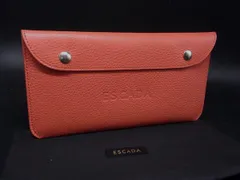 ■美品■ ESCADA エスカーダ レザー ポーチ マルチケース レディース オレンジ系 DM2931のサムネイル