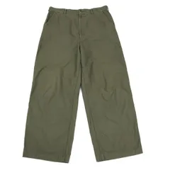 コムデギャルソンオムCOMME des GARCONS HOMME コットンワイドワークパンツ カーキS