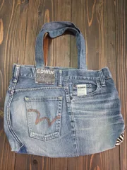 デニムトートバック　オリジナルリメイク　ハンドメイド