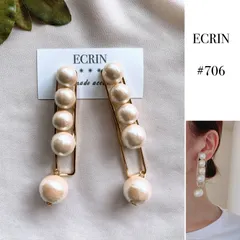 【#706】コットンパール　ゴールド　ハンドメイドアクセサリー　ピアス　イヤリング　大ぶりアクセサリー　結婚式