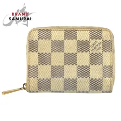 LOUIS VUITTON ルイヴィトン ダミエアズール ジッピーコインパース ホワイト グレー N63069 コインケース 小銭入れ メンズ 600497【中古】
