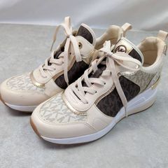 Michael Kors マイケルコース ピンク ゴールド スニーカー 6.5 - メルカリ