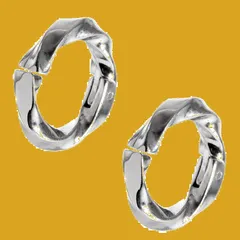 イヤーカフ ツイストフープ フェイクピアス メンズ 両耳 イヤリング INTERNATIONAL] 2個セット [SEIYA