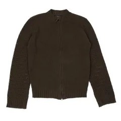 ジページェ バイ ジャンポールゴルチエJPG by GAULTIER コットン混透かし編みスリーブダブルジップニット 茶48のサムネイル