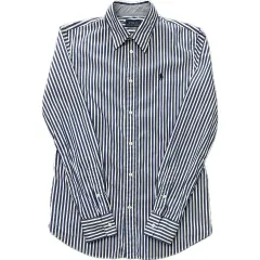 M ポロ ラルフローレン ストライプ シャツ スリム ストレッチ フィット