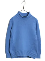 【お得なクーポン配布中!】 ジェイクルー ロールネック ニット セーター レディース XS 古着 コットン プルオーバー リブ編み ハイネック 長袖ニット シンプル 無地 青