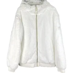 M THE NORTH FACE ザノースフェイス ホワイト ラベル フリース ファー フード ジップアップ ジャケット