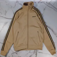 05SS adidas originals トラックジャケット 00s ライトブラウン×ブラウン M トレフォイルロゴ刺繍