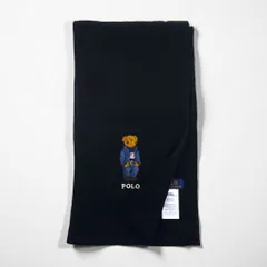 Polo Ralph Lauren ポロベア 刺繍 マフラー ネックウォーマー ブラック アクリル