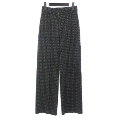 ザラ ZARA 美品 ワイドパンツ ニット 総柄 S マルチカラー