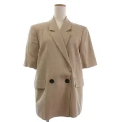 ザラ ZARA 美品 テーラードジャケット 半袖 総裏 ベージュ L