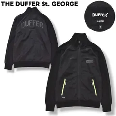 【美品】 ダファー オブ セントジョージ THE DUFFER St. GEORGE ラバーロゴ プリント メッシュ トラック ジャケット ジャージ ジップアップ ブルゾン ジャンパー S ブラック メンズのサムネイル