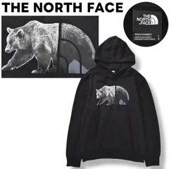【定番】 ノースフェイス THE NORTH FACE ハーフドーム x ベアー アニマル ロゴ プリント パーカー フーディー スウェット トレーナー 裏起毛 L ブラック アウトドア ストリート カジュアル メンズ