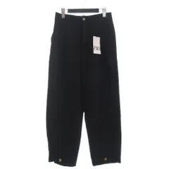 ザラ ZARA 美品 テーパードパンツ 黒 ブラック S