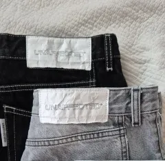 UNAFFECTED トラックデニムパンツ Indigo グレー 31