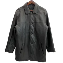 エディーバウアー Eddie Bauer レザー カーコート 羊革 ラムレザー ジャケット ブラック Sサイズ 201MT-5472 VBのサムネイル