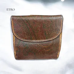 ETRO エトロ　二つ折り財布　ブラウン　茶色　メンズ　レディース　コンパクトのサムネイル
