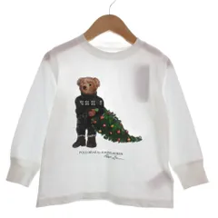 ポロ ラルフローレン POLO RALPH LAUREN タグ付き Tシャツ カットソー 長袖 ポロベア 白 ホワイト ９０
