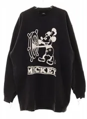 タロウホリウチ TARO HORIUCHI × DISNEY PRINTED SWEAT SHIRT NAVY OS 2302-T43-M216 ディズニー ミッキー プリント スウェット シャツ ネイビー トレーナー 長袖 【中古】●250824