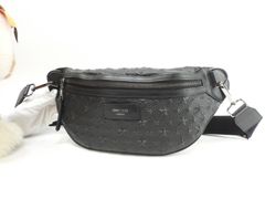 極美品】モンブラン ウエストポーチ エンボス ボディバッグ ブラウン 