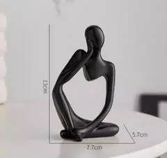 新品  北欧風 彫刻 オブジェ 考える人 北欧 雑貨 ゴールド 高級 置物 金 おもしろインテリア 小人 かわいい 可愛い  ブラック