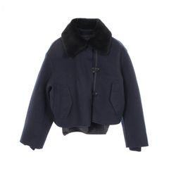 エルメス HERMES ショートモジュラー 5110287DB ブラック/ネイビー カシミヤ ダブルフェイス ブルゾン&トクルプリュム レディース 未使用