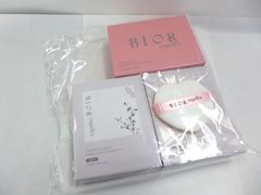 【未使用】BIOR オーガニックアクア エアレスクッション 美容液ファンデーション リフィル＆パフ×2個 / 専用コンパクトケース / パフ ①　公田店