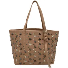 ジミーチュウ JIMMY CHOO サシャトートバッグS ベージュ レザー レディース トートバッグ