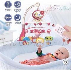 【新品?未使用】 ベッドメリー オルゴール モビール 赤ちゃん おもちゃ ベビーおもちゃ 赤ちゃんおもちゃ 玩具 音楽&ライトプレイマット