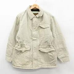 L/古着 ティンバーランド 長袖 ジャケット メンズ 00年代 00s ワンポイントロゴ コットン ベージュ【spe】 26jan30